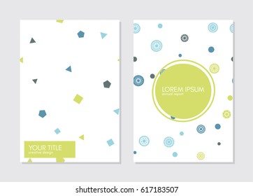 Collection of creative universal covers. Beautiful backgrounds. Applicable for banner, poster, cover, invitation, placard. Vector.