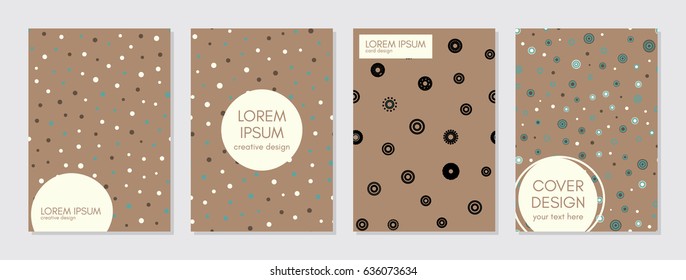 Collection of creative universal covers. Beautiful backgrounds. Trendy Graphic Design for banner, poster, cover, invitation, brochure. Vector template. Isolated.