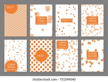 Collection of creative universal covers. Beautiful backgrounds. Trendy Graphic Design for banner, poster, card, cover, invitation, placard. Vector. Isolated.