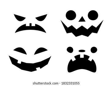 collection of a creepy face vector