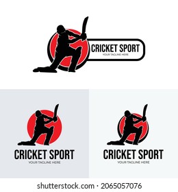 Collection of cricket player logo design