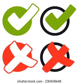 Collection of cross and hook - green and red