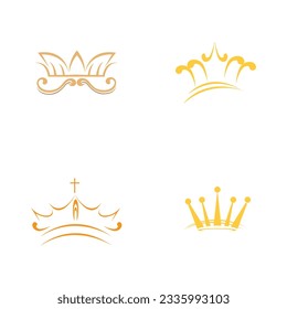 eine Sammlung von Kronlogos für Könige oder Königinnen mit einfachem Design