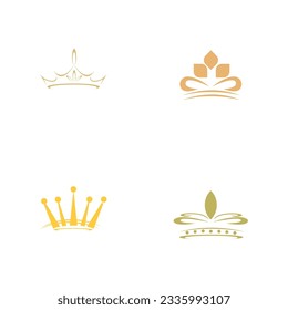 a collection of crown logos for kings or queens with a simple design