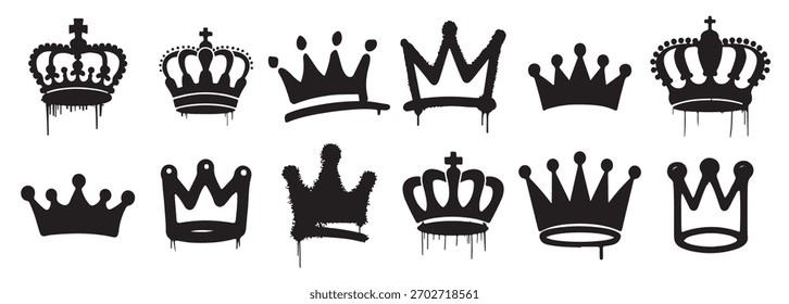 Coronas de colección con fondo blanco