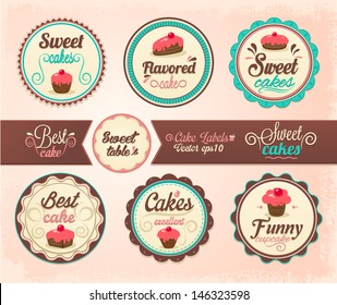 Collection of cupcake labels