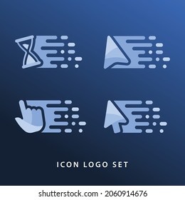 Collection of Cursor, Progress, and Arrow Icon Logo