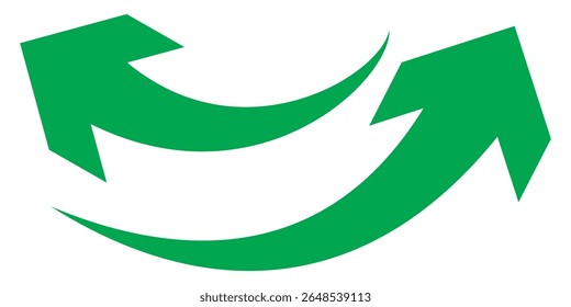 Collection curved arrow pointer icon. Curved arrow sign. Flat style arrow icon use for app, website, logo, ui, design. Arrow indicate direction symbol. Vector illustrator.