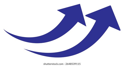 Ícone de ponteiro de seta curva da coleção. Sinal de seta curva. Ícone de seta de estilo plano para usar para aplicativo, site, logotipo, interface do usuário, design. Seta indica símbolo de direção. Ilustrador de vetor.