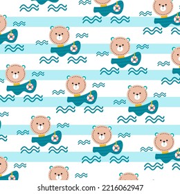 Collection of cute animal character patterns suitable for textile design
