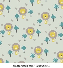 Collection of cute animal patterns suitable for textile design