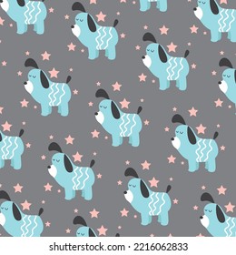Collection of cute animal patterns suitable for textile design
