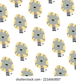 Colección de patrones lindos de animales adecuados para el diseño textil