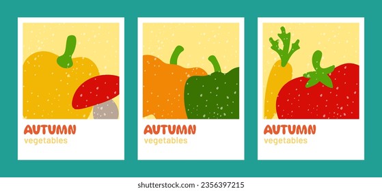 Colección de bonitas postales de otoño. Plantillas de volantes y tarjetas de felicitación para el festival de la cosecha.