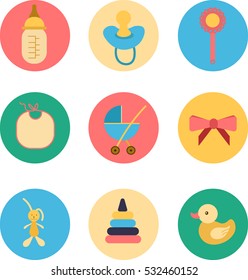 Collection of cute baby icons