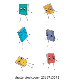 Colección de caracteres de libro personalizados