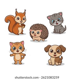 Collection of Cute Cartoon Animals