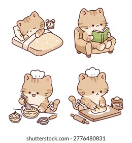 Collection cute chibi cat