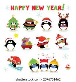 Collection Of Cute Christmas Penguins