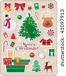 collection of cute Christmas stickers for your design