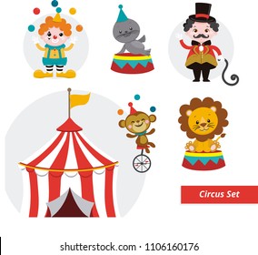Collection Cute Circus Elements