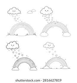 A collection cute clouds