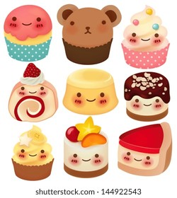 Collection of Cute Dessert - Vector File EPS10