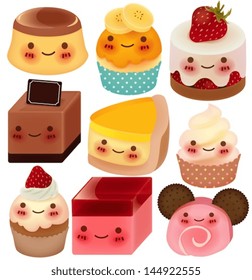 Collection of Cute Dessert - Vector File EPS10