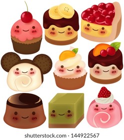 Collection of Cute Dessert - Vector File EPS10