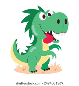 Collection of Cute Dinosaur Flat Stickers  

