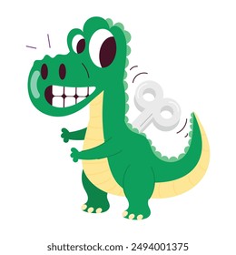 Colección de pegatinas planas de dinosaurio lindo  

