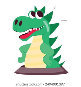 Colección de pegatinas planas de dinosaurio lindo  


