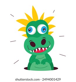 Colección de pegatinas planas de dinosaurio lindo  

