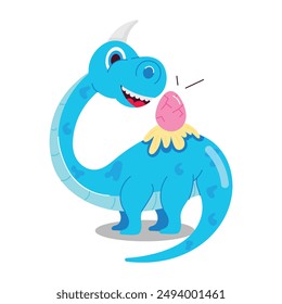 Collection of Cute Dinosaur Flat Stickers  

