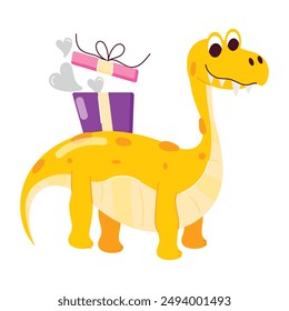 Collection of Cute Dinosaur Flat Stickers  


