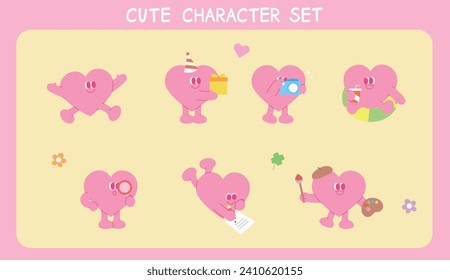 a collection of cute figure characters