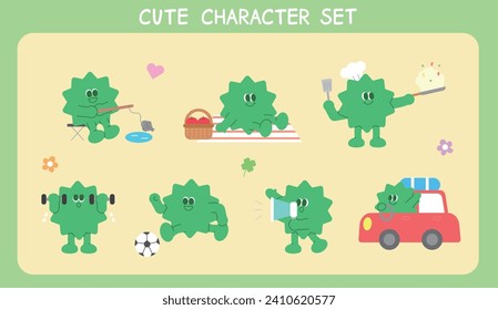 a collection of cute figure characters