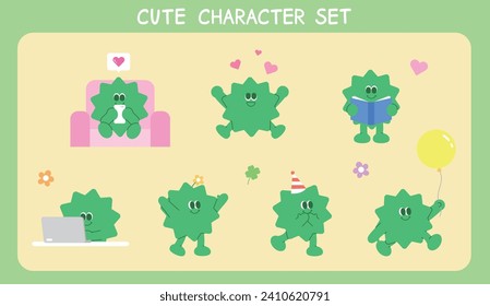 a collection of cute figure characters