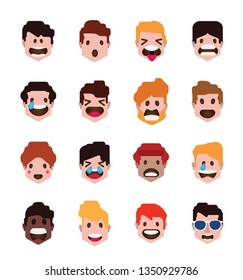 Collection of cute flat avatars 3 - Vektor