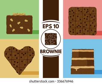 Collection of cute flat brownie cakes images