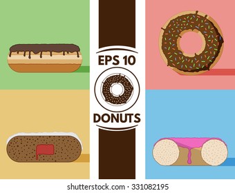 Collection of cute flat donuts images