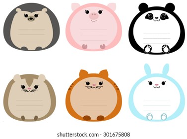 Collection of cute frames with Animals.