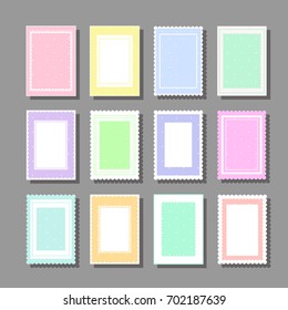 Collection of cute girlish backgrounds for various kinds of design such as postcard, invitation, poster, frame