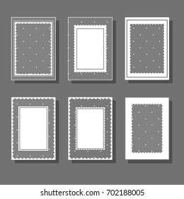 Collection of cute girlish backgrounds for various kinds of design such as postcard, invitation, poster, frame
