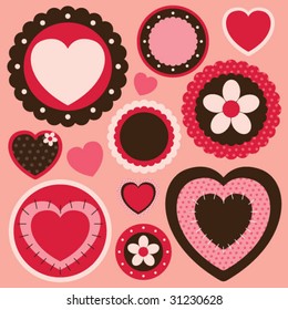 colección lindo elemento de corazón