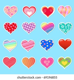 Collection Of Cute Heart Stickers