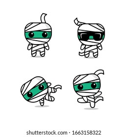 Kollektion süßer kawaii-Mummy 