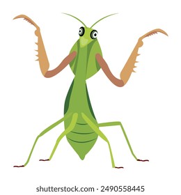 Collection of Cute Mantis Flat Icons 

