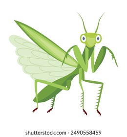 Collection of Cute Mantis Flat Icons 

