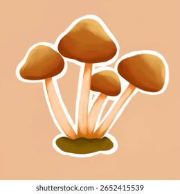 A collection of cute mushroom cliparts in a hand-drawn cartoon style. These whimsical fungi elements are perfect for kids' designs, stickers, scrapbooking, and magical forest-themed projects. Transpar